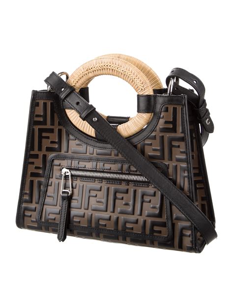 fendi runaway handbag leather small|fendi mini tote bag.